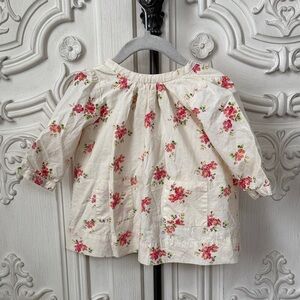 Bonpoint Cream Floral Kids Blouse